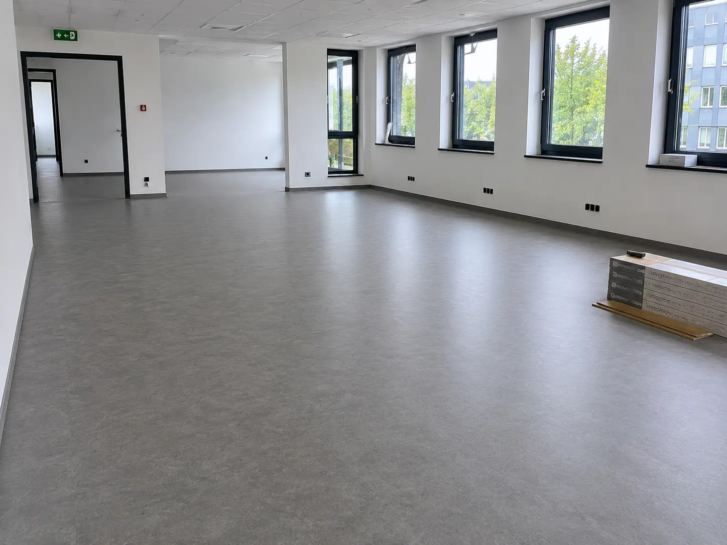 Fertig verlegter Designbelag in einem Büro in Hamburg